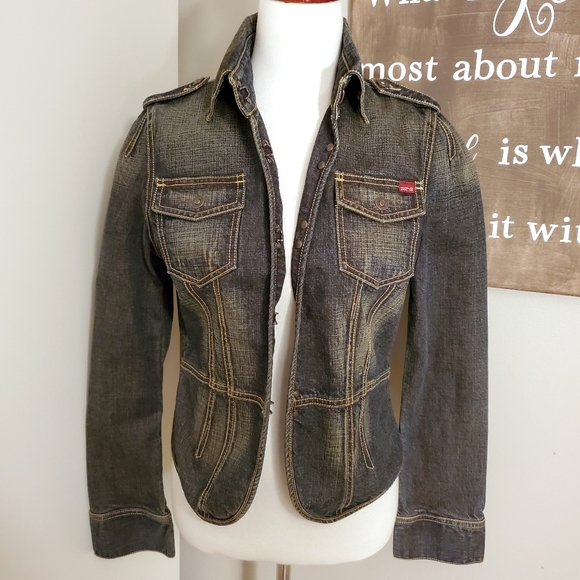 Nautica Military Inspired Denim Jacket - Picture 3 of 9